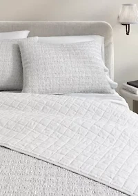 100% Cotton Honeycomb Waffle Garment Washed Quilt Set