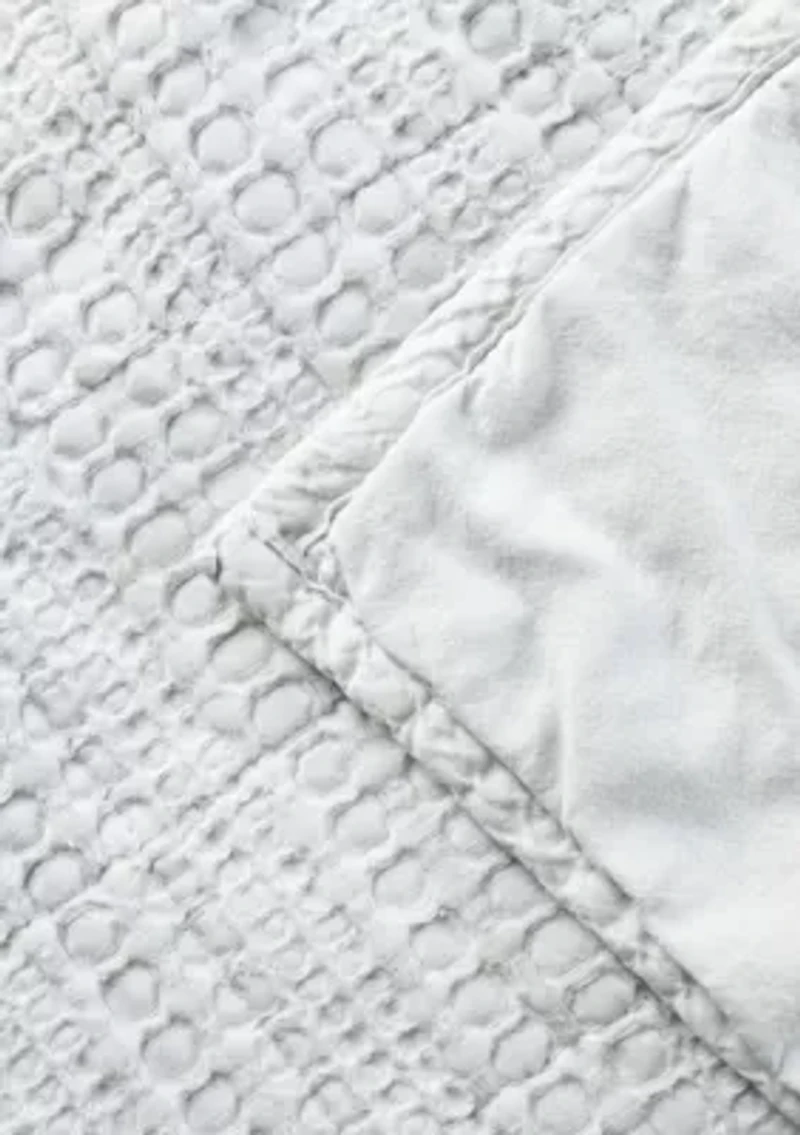 100% Cotton Honeycomb Waffle Garment Washed Quilt Set