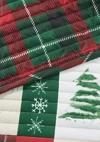 Festive Holiday Reversible Microfiber Quilt Set with Shams