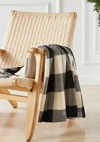 Velvet Plush Fleece Reversible Sherpa Christmas Throw