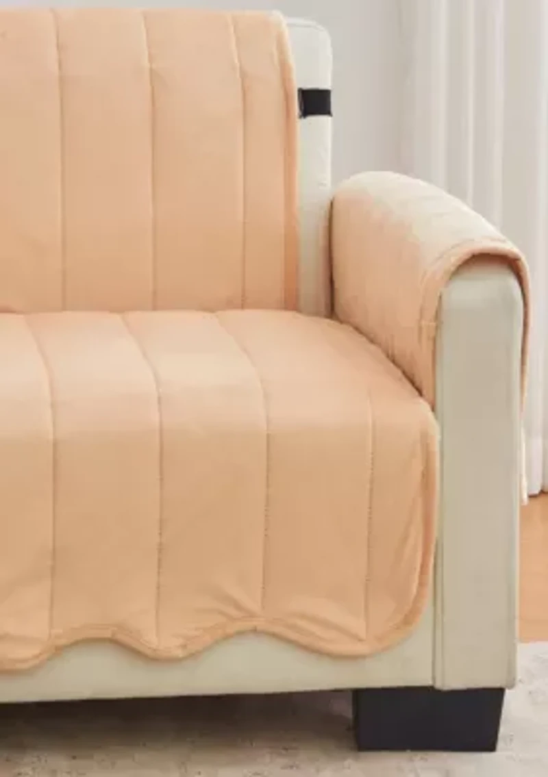 Soft Velvet Stitched Recliner Furniture Protector