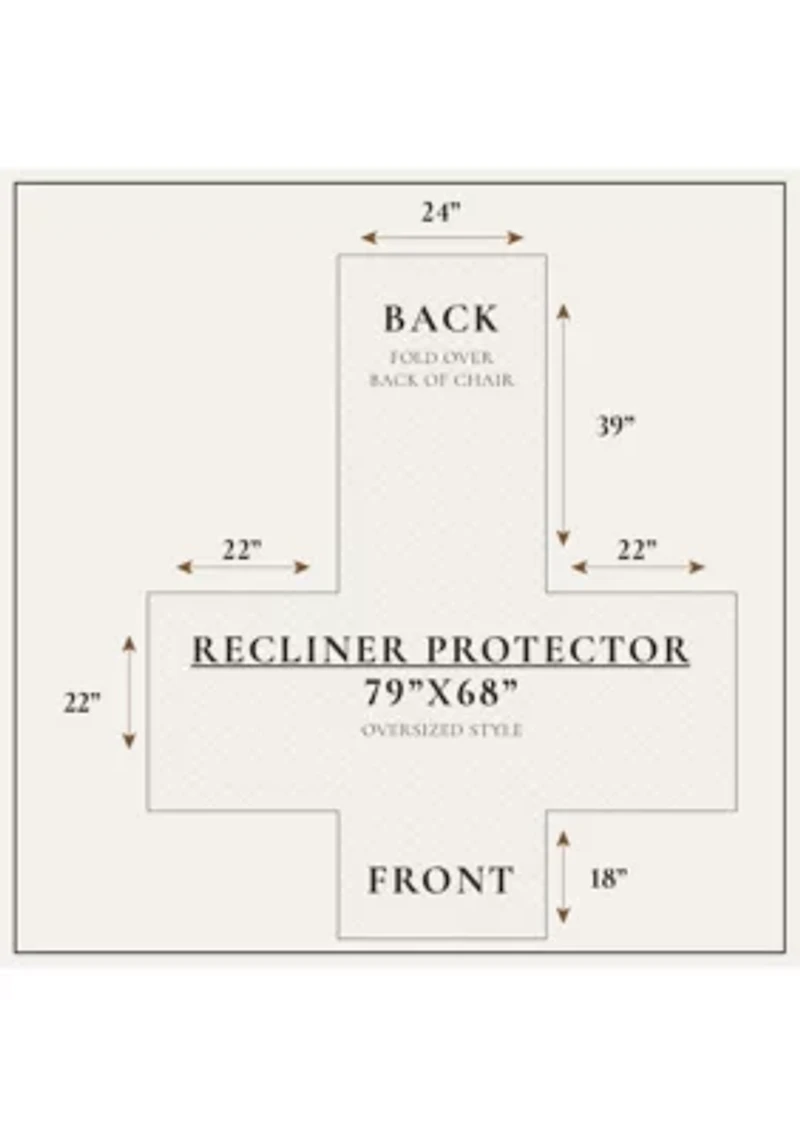 Soft Velvet Stitched Recliner Furniture Protector