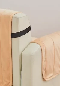 Soft Velvet Stitched Loveseat Furniture Protector