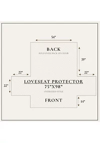 Soft Velvet Stitched Loveseat Furniture Protector