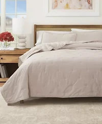 Detailed Dot Stitch Quilt Set With Shams