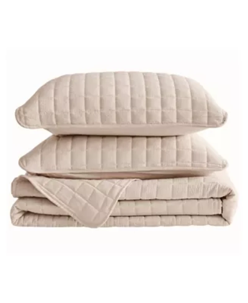 Seersucker Quilt Set With Shams