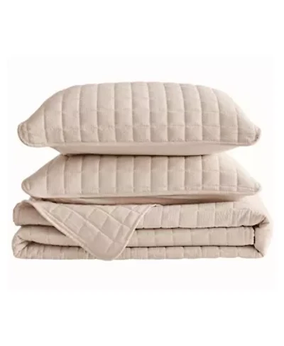 Seersucker Quilt Set With Shams