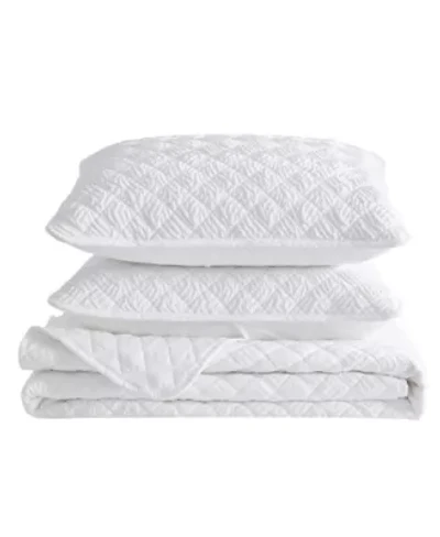 Diamond Textured Quilt Set With Shams