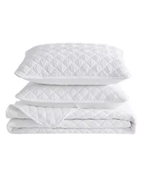 Diamond Textured Quilt Set With Shams