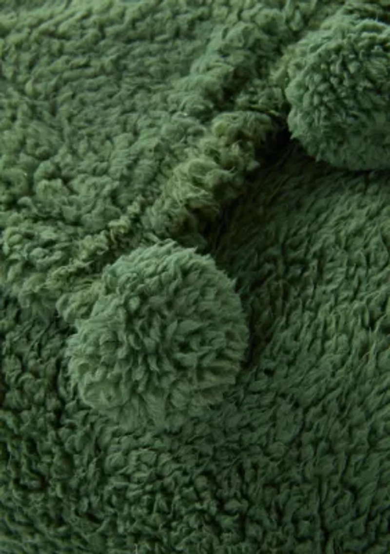 Sherpa Pom Throw Blanket