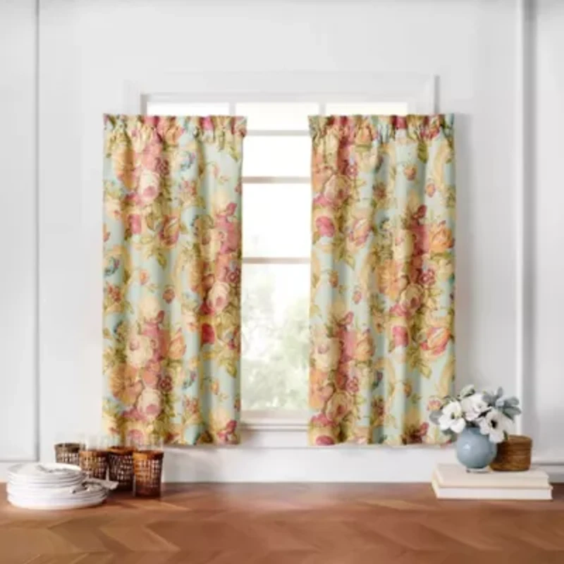 Spring Bling Vapor 100% Cotton Window Panel