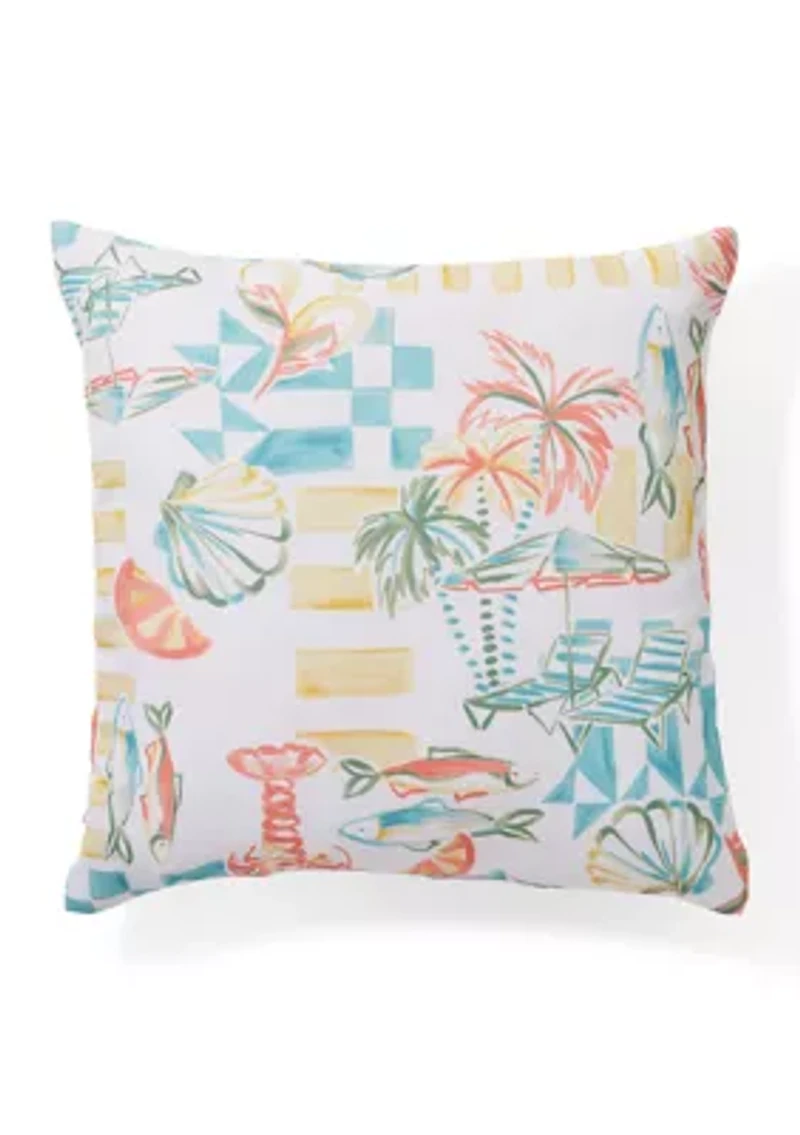 All Over Coastal Outdoor Pillow Set