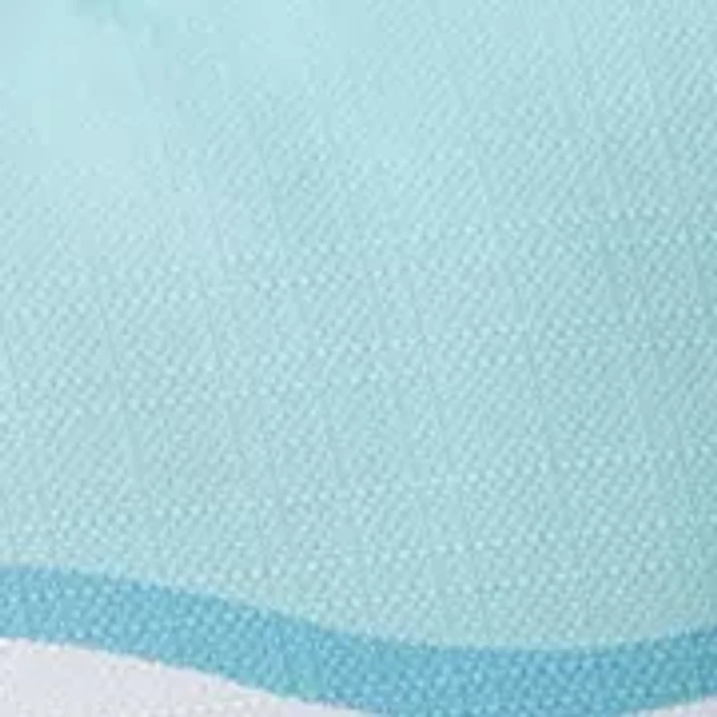 Dog Teal Lumbar Outdoor Pillow with Fringes