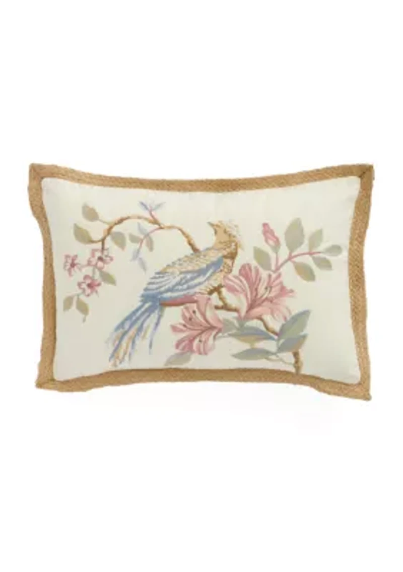 20th Anniversary Pheasant Embroidered Pillow