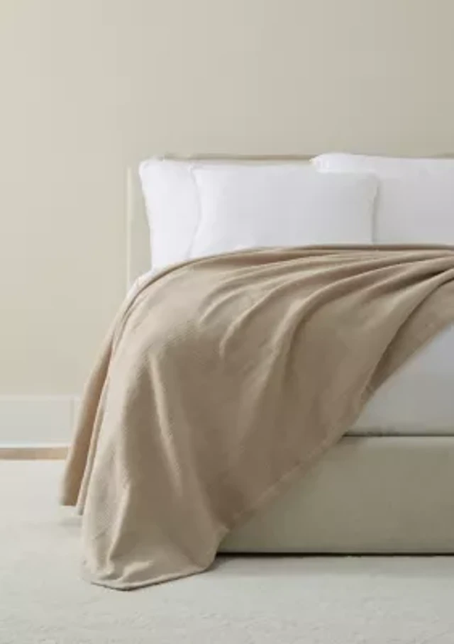 Woven Striped Cotton Blanket Coverlet