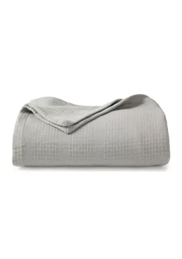 Woven Striped Cotton Blanket Coverlet