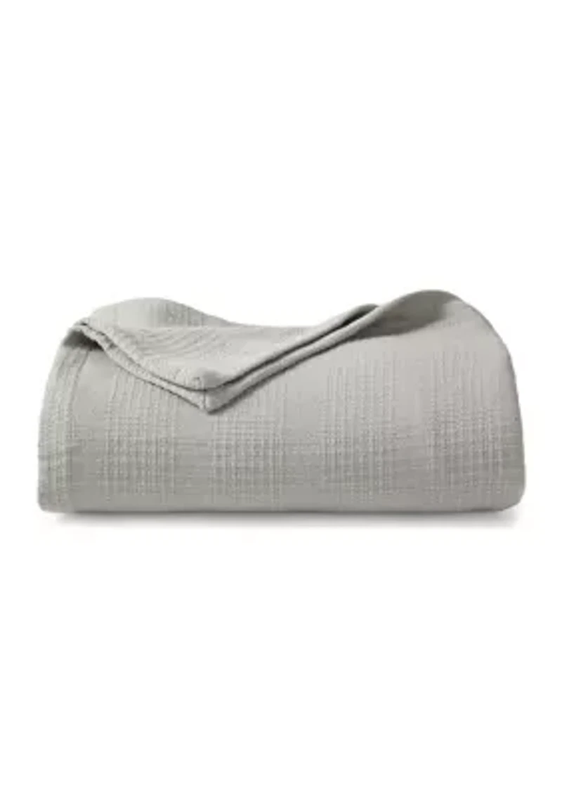 Woven Striped Cotton Blanket Coverlet