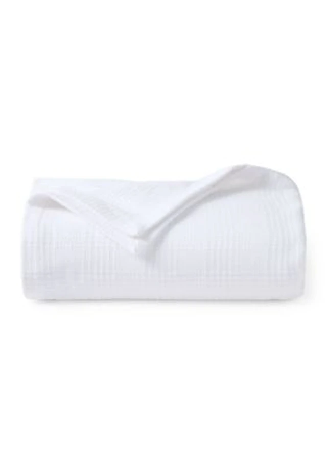 Woven Striped Cotton Blanket Coverlet