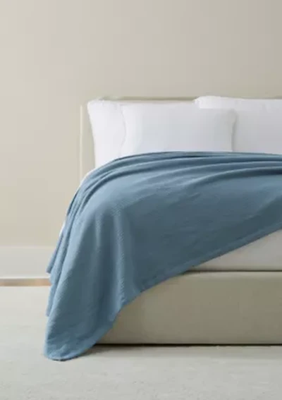 Woven Striped Cotton Blanket Coverlet