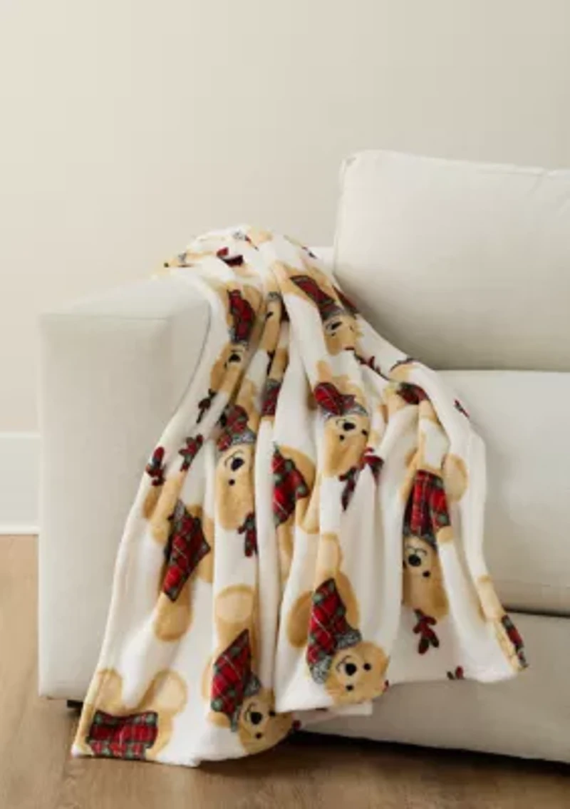 Belkie Bear Plush Throw Blanket