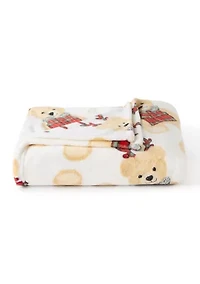 Belkie Bear Plush Throw Blanket