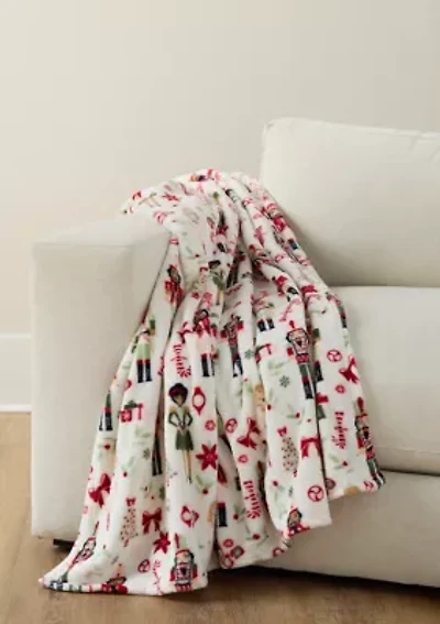 Nutcracker Plush Throw Blanket