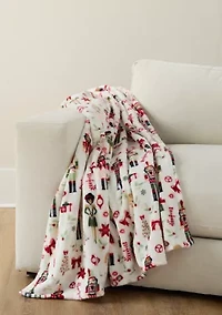 Nutcracker Plush Throw Blanket