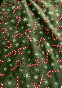 Candy Cane Plush Throw Blanket