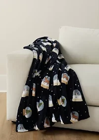 Snowglobe Plush Throw Blanket