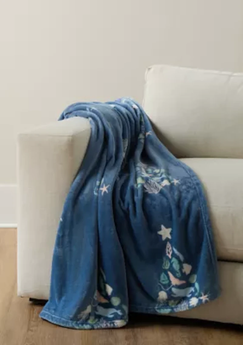 Coastal Trees Plush Throw Blanket