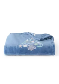 Coastal Trees Plush Throw Blanket
