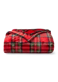 Red Tartan Plaid Plush Blanket