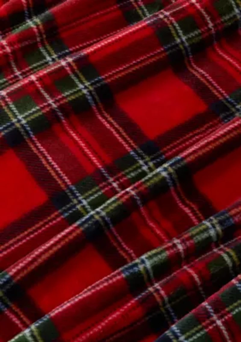 Red Tartan Plaid Plush Blanket