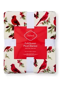 Winter Cardinal Plush Blanket