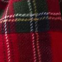 Red Tartan Sherpa Throw Blanket