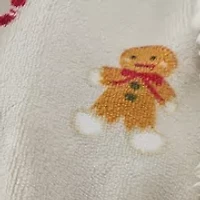 Gingerbread Toss Sherpa Throw Blanket