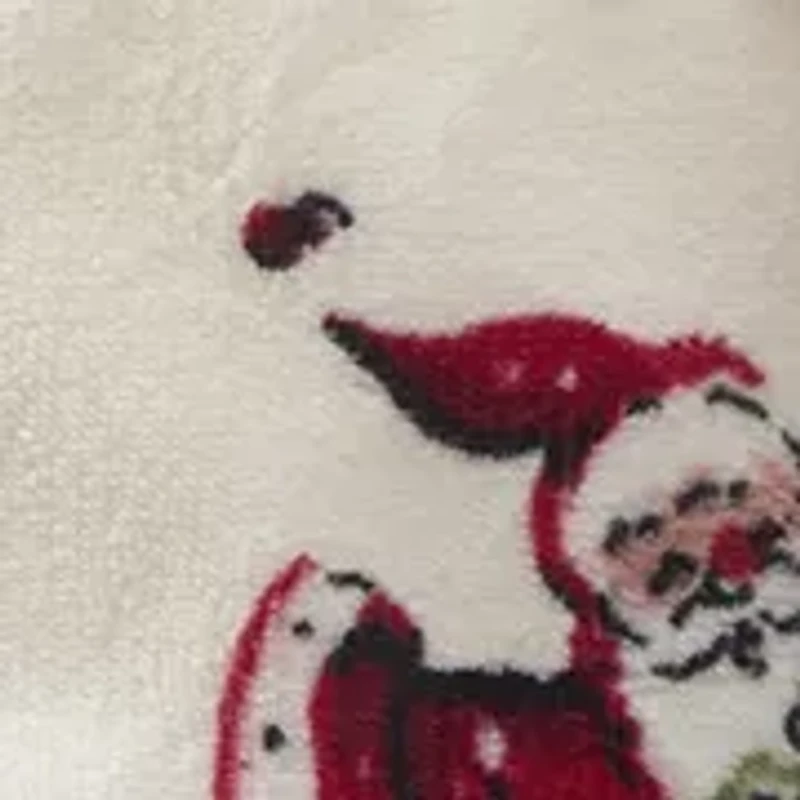 Santa Printed Sherpa Throw Blanket