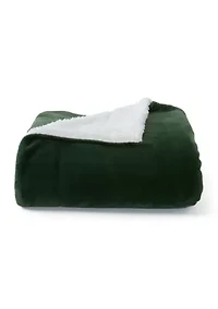 Holiday Solid Sherpa Throw Blanket