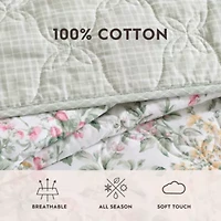 Bramble Floral Cotton Quilt Set