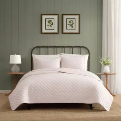 Tessas Ticking Stripe Cotton Quilt Set