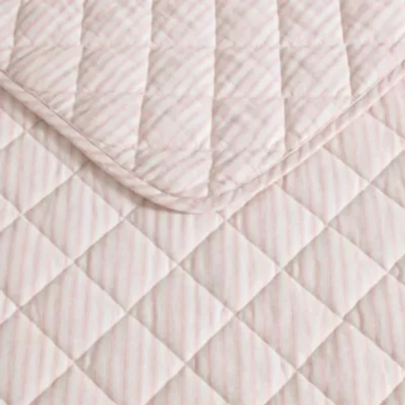 Tessas Ticking Stripe Cotton Quilt Set