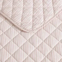 Tessas Ticking Stripe Cotton Quilt Set