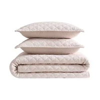 Tessas Ticking Stripe Cotton Quilt Set