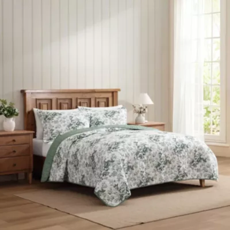 Toile Delight Cotton Quilt Set