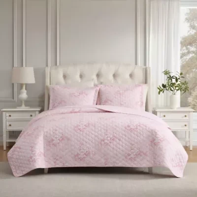 Toile Delightful Cotton Quilt Set