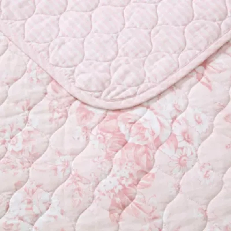 Toile Delightful Cotton Quilt Set