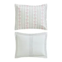 Rosebud Stripe Cotton Quilt Set