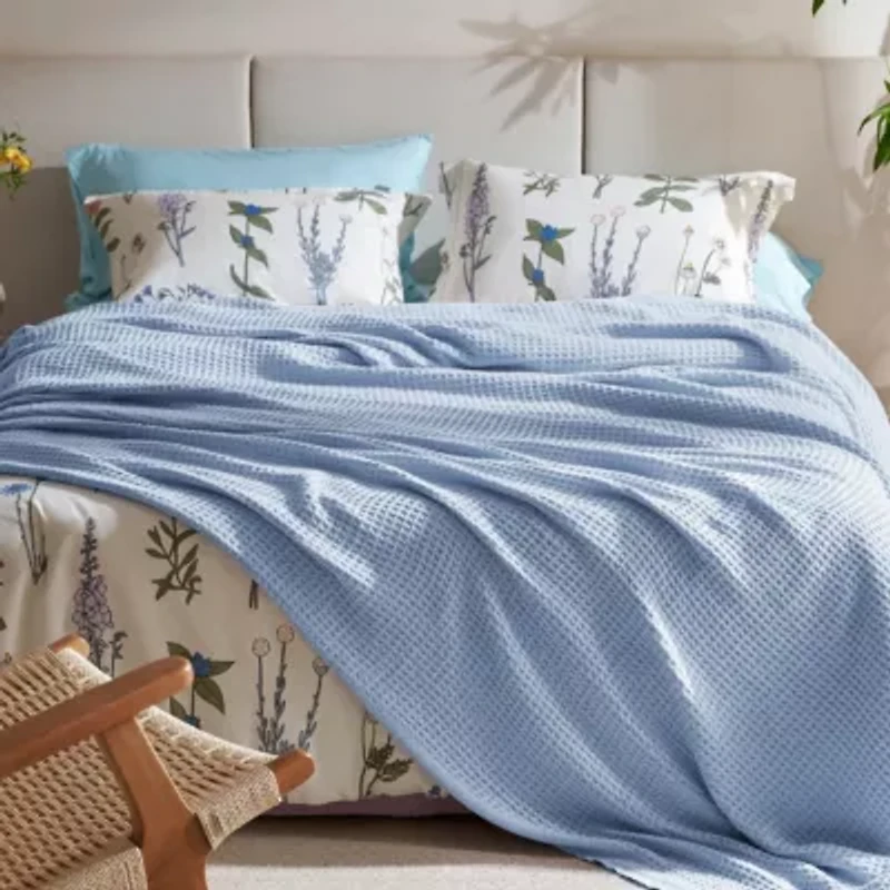 Cotton Waffle Weave Blanket