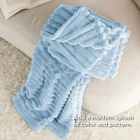 GentleSoft™ Wide Ribbed Plush Blanket
