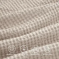 GentleSoft™ Cotton Waffle Weave Duvet Cover Set
